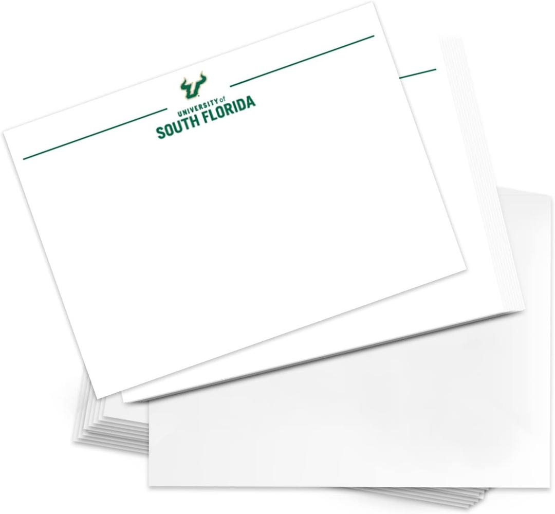 4 x Desert Cactus University of South Florida 10 Pack Notecards Stationery Cardstock USF Bulls Includes Envelopes Memo Party Thank You (Notecard 1b)