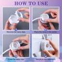 Hillban 60 sets Magnetic Light Clips for Govee H706 Outdoor Lights Mounting Clip with Iron Sheet Light Clips Magnetic Compatible with Govee Pro Permanent Outdoor Lights Extension (White)