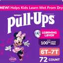 Pull-Ups Girls' Potty Training Pants, Size 6T-7T Training Underwear (55-75 lbs), 72 Count