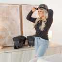 Stand for Baseball Hats, 2 Pcs No Install Acrylic Organizer for 14 Baseball Caps, use in a closet, dresser, desk our in the office (Clear)