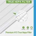 115115 HEPA Replacement Filters A for Winix PlasmaWave Air Puri-fier C535 5300 5300-2 6300 6300-2 P300 AM90 C909 9800, 3 True HEPA Size 21 Filter + 3 Activated Carbon Pre-Filters