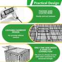 Garden Wire Cloches For Plants Extra Large 13.2" X13.2" X16.7" Rustproof Plant Cages For Outdoor Plants Protectors From Animals With Openable Top Cover & Stakes Plant Cages To Keep Animals Out (2 PCS)