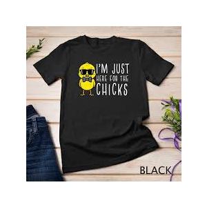 Kids Im Just Here For The Chicks Cute Easter Boys Kids Toddler Unisex T-shirt Large