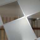 Avant-Garde Black Frosted Glass Chess Set with Mirror Board