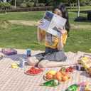 Thick Moisture-Proof Picnic Mat, 2m x 2m Portable Waterproof Outdoor Camping Mat for 5-8 People, Durable Picnic Blanket