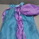 HAPNBCELE Girls Jellyfish Costume, Ocean Animal Halloween Christmas Birthday Dress Tutu Outfits with Headpiece, Blue, X-Large, (9-10Years)