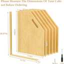 6 Pack Wood Tray Dividers for Cabinet, Cookie Sheet Organizer for Cabinet