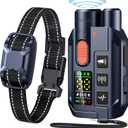 2 in 1 Dog Shock Collar &Dog Bark Deterrent Devices,4200FT Dog Training Collar with Remote, E Collar with Adjustable Beep, Vibration and Shock, IP67 Waterproof,50FT Ultrasonic(1-3L) Control Range (Black)