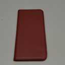 SHIELDON Wallet Case for iPhone 17 Pro Max 6.9" 2025 | Genuine Leather, RFID Blocking Credit Card Holder, Flip Design, Kickstand, Magnetic, Soft TPU Shock-Absorbent Cover - Wine Red