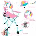 KABOER Kids Outdoor Folding Lawn and Camping Chair with Cup Holder and Carrying Bag, Children's Camping Chairs, 14x14x30 inches
