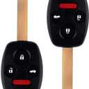 4 Buttons Key Fob Replacement Keyless Entry Remote Control Uncut Car lgnition Fits for 2003-2007 Honda Accord 2005-2007 Honda CRV OUCG8D-380H-A ID46 Chip 313.8 Mhz ,Set of 2
