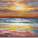 Limiyer Art 28x40 inches Hand painted Modern Abstract Oil painting Thick Texture Canvas art Oil painting Living room Bedroom office wall Decorative art (YI021)