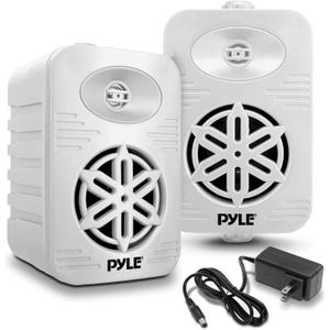 PyleUsa Bluetooth Indoor Outdoor Speakers Pair - 500 Watt Dual Waterproof 5.25 2-Way Full Range Speaker System w/ 1/2 High Compliance Polymer Tweeter - Home, Boat,Deck, Patio, Poolside - PDWRBT56WT