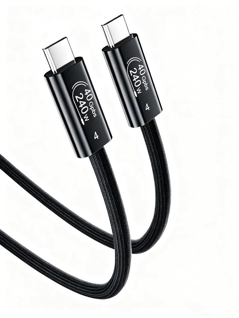 2 x AIRSKY 3.3FT USB-C to USB C Cable, USB 4 Cable for Thunderbolt 4 | 240W PD, 40Gbps data, 8K display, for Thunderbolt 4/3, iPhone 17/16/15, MacBook Pro, SSD, USB-C monitor, AI workstation