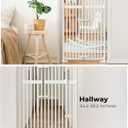 Extra Tall Cat Gate for Doorway: 74.8"-90.5" Tall Cat Gates for Pet 30.3"-38.2" Wide Pressure Mount No Wall Drilling for Indoor Stairs Doorway Room Door Dog Safety Barrier No Toddler
