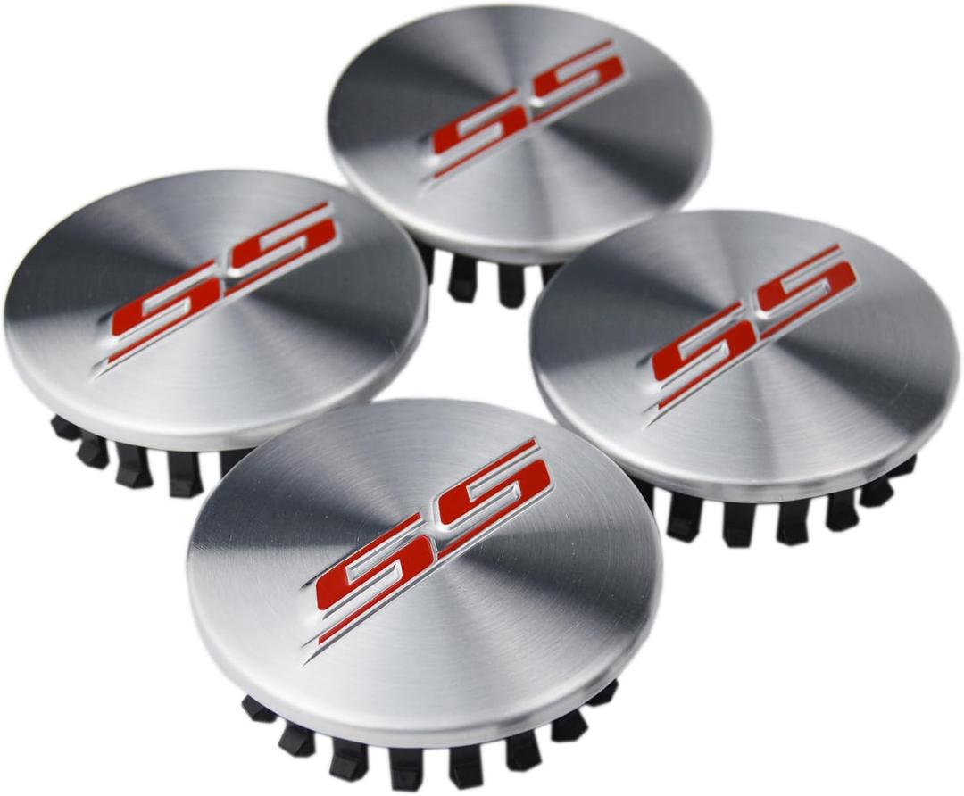 4 x (Set of 4) 68mm=2.67 inches SS Wheel Center Cap Covers Hub Cap Emblem Badge Trim for 2016-2023 6th Generation Chevrolet Camaro