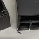 Essentra Home Toothbrush Holder with Lid, Elegant Matte Black Bathroom Toothbrush & Toothpaste Organizer  Matte Black Collection