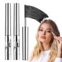 2PCS Iron Wand Mascara, Waterproof Metal Wand Mascara Volume and Length, Brushless Mascaras for Long-lasting No Clumping 3D Curling Eyelash (Black)