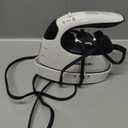 Sundu Small Iron for Clothes with Steam,Travel Iron Portable Non-Stick Soleplate Steamer for Quilting & Sewing,300 Microsteam Holes,90ml Water Tank,Lockable Safety Base (Pure White)