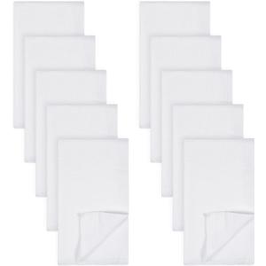 Gerber Unisex Baby Boys Girls Birdseye Flatfold Cloth Diapers Multipack White 10 Pack