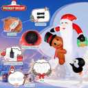 CAMULAND Christmas Inflatables, 6FT/7FT Inflatable Christmas Decorations Snowman Santa Claus with Built-in LED Lights, Outdoor Christmas Decorations Blow-up Decor for Yard, Garden Party (8FT Santa)