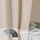 Gwine Linen Valance Curtain, Light Filtering Faux Linen Textured Valance Kitchen Curtain for Window, Rod Pocket Small Short Curtains for Laundry Basement, 60Wx18L Inch, 1 Piece