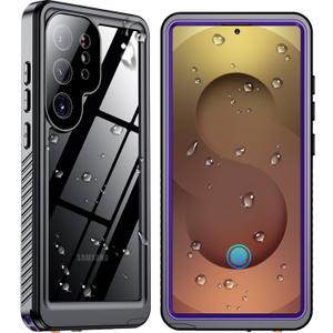 Designed for Samsung Galaxy S25 Ultra Case Waterproof,Built-in Screen & Lens Protector,Full Heavy Duty Protective Phone Case,12FT Drop Shockproof Protection for Galaxy S25 Ultra 6.9,Purple