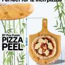PREMIUM Wood Pizza Peel 12 inch, Easy Glide, Non Stick Surface,GOURMET Wood Pizza Peel, Homemade Pizza. Bambo pizza peel