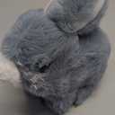 Hopearl Hopping Rabbit Interactive Electronic Pet Plush Bunny Toy with Sounds and Movements Animated Walking Wiggle Ears Twitch Nose Gifts for Toddlers Birthday, Gray, 7''