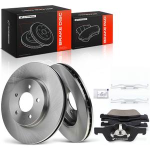 A-Premium 11.92 inch (302.8mm) Front Vented Brake Rotors & Ceramic Pads Kit