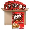Kellogg's Krave Cold Breakfast Cereal, 7 Vitamins and Minerals, Kids Snacks, Chocolate (10 Boxes), BBD 8/18/2025