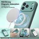 LOVE 3000 Designed for iPhone 17 Pro Case, Premium Silicone [Compatible with Magsafe][Soft Anti-Scratch Microfiber Lining] Shockproof Protective Phone Case for Men Women 6.3", Pine Green