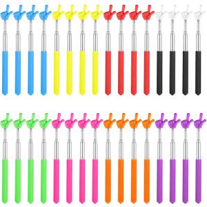 SHENLIU 32 Pack Pointer Finger Stick for Classroom, 8 Colors Telescopic Teachers Pointer Sticks, Extendable Colorful Hand Pointers for Teacher, Presentation, Whiteboard, Blackboard, Classroom Supplies