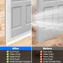 ToLanbbt Weather Stripping Silicone Door Seal Strip 2 in x 20 ft Door Draft Stopper Self Adhesive Door Draft Tape, Side & Bottom Gaps Insulation Strip for Glass Shower Door Sliding Door Window, Clear