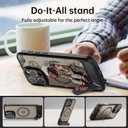 Bouvardia for iPhone 16 Pro Case - Multi-Scenario Kickstand & Cosmic Astronaut Pattern - Compatible with Magsafe - Aesthetic Cute Design for Women and Girls