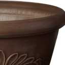 Arcadia Garden Products PSW TA30C Plastic/Stone/Wood Composite Bulb Pan No Drainage Hole (Drillable), Planter Bowl for Succulents, Bonsai, Fairy Gardens, Herbs,12-Inch, Chocolate