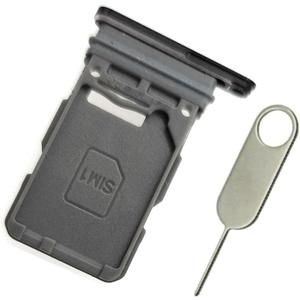 Replacement Single SIM Card Tray for Samsung Galaxy S21 5G G991U / S21 Plus 5G G996U / S21 Ultra 5G G998U (Phantom Black)