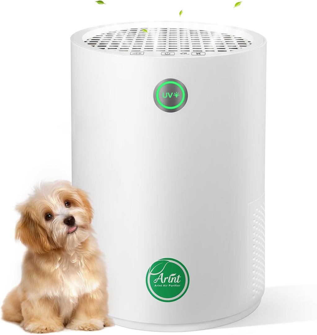 Air Purifiers for Bedroom,H13 True HEPA Air Purifier with 5-Layer Filtration for Pollen/Smoke/Dust/Pet Dander/Odor/Hair,Portable Small Air Purifiers for Home/Office/Living Room(KJ80A White), 4 pack