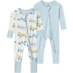Baby Viscose from Bamboo Footless Pajamas Boys Girls Zippy Pjs Sleep 'N Play Romper - 6-12 Months (Blue)