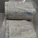 Washable Rugs 8x10 Area Rugs For Living Room, Modern Abstract Rugs For Bedroom Or Dining Room, Large Soft Low Pile Carpet With Non-Slip Rubber Backing, Neutral Accent Rug For Nursery, Home, Or Office (Blue-Greige-Brown-Beige-White)