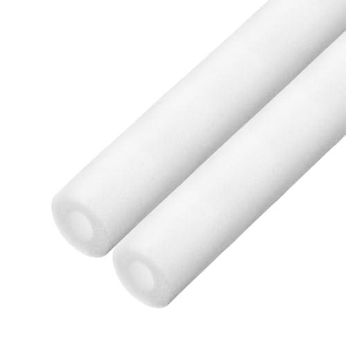 MECCANIXITY 2pcs Pipe Insulation Foam Tube Pipe Lagging 20mm(13/ 16 Inch) ID 30mm OD 3ft Freeze Protection for Copper Pipe, White