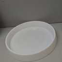 Plant Saucer Tray for Ceramic Plastic Pots, 16 inch Plant Saucers for Indoors, Pot Saucers Trays, Bird Bath Bowls, Flower Planter Water Drip Trays for Pots Base (16", White)