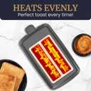 Elite Gourmet ECT1027G Cool-Touch 2 Slice Toaster, 6 Toast Settings & Cancel Function, Extra Wide 1.25 Slots Easily Fits Breads, English Muffins, Bagels & Waffles, Gunmetal Gray