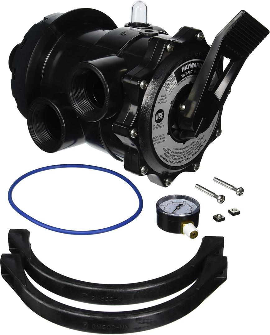 Hayward SP071620T Pro Series Control Valve Vari-Flo 2-Inch with Clamp Black