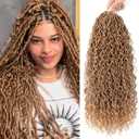 8 Packs Faux Locs Crochet Hair, 18 Inch Goddess Bohemia Locs Crochet Hair, Hippie Locs Crochet Braids, Synthetic Braids Hair Extensions (18 Inch, 8 Packs, 27#)