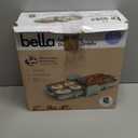 Bella 10"x 20" Ceramic Fold-n-Store Dual Temp Griddle, Fits-anywhere Kitchenware, Ever Good Ceramic Nonstick Coating, 2 Temperature Zones up to 400F, Dishwasher Safe Drip Tray, 1500 Watt, Sea glass