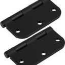 2pcs Heavy Duty Rounded Corner Door Hinges for Outdoor and Indoor Use Matte Finish for Cabinets Sheds Gates and Repairing Doors