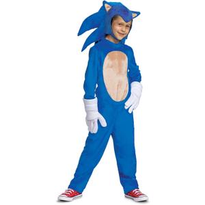 Disguise Sonic the Hedgehog Costume, Official Deluxe Sonic Movie Costume and Headpiece (Small (4-6))