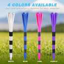 Professional Plastic Golf Tees 160 Pack (3-1/4" or 2-3/4" 100 Pack & 1-1/2" 60 Pack), Reduces Friction & Side Spin, Enhanced Durability & Stability