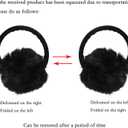ZLYC Womens Girls Winter Fashion Adjustable Faux Fur EarMuffs Ear Warmers (Black)